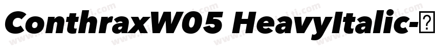 ConthraxW05 HeavyItalic字体转换